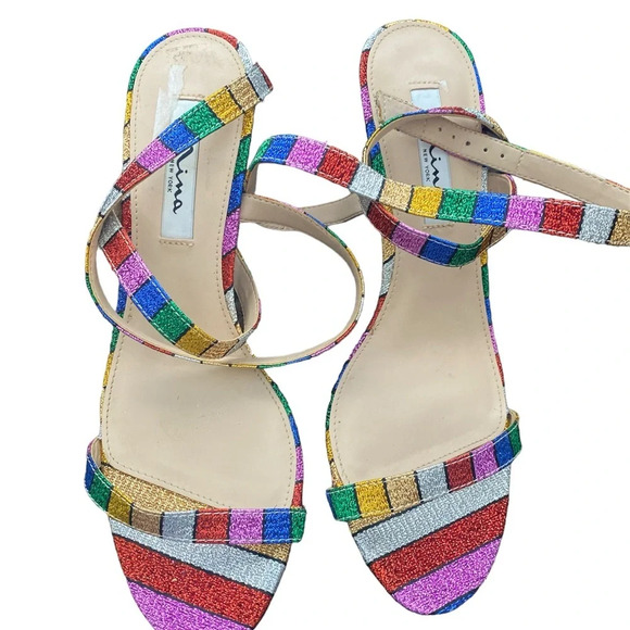 Nina Women’s Vanna Glitter Open Toe Sandals size 9M - Picture 3 of 6